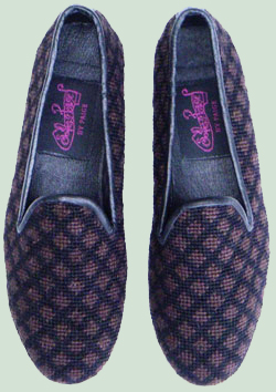 Black Brown Check Loafer