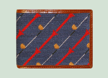 Golf Clubs on Navy Wallet