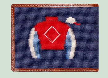 Race Horse and Jocky Silk Wallet Back