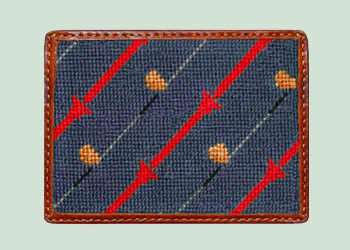 Golf Club on Navy Half Wallet