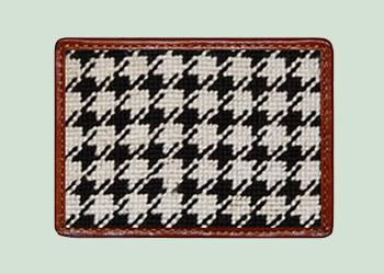 Houndstooth Half Wallet