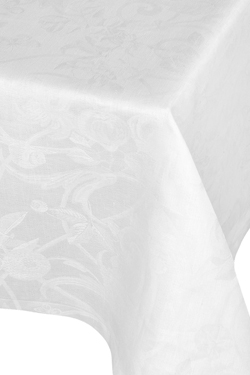 tivoli white tablecloth closeup